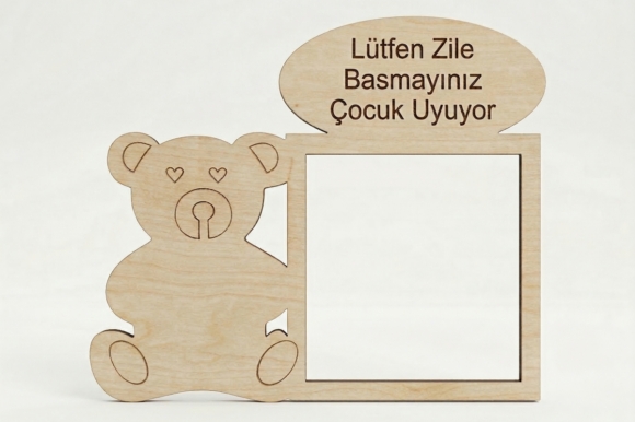 Ahşap Ayıcıklı Bebek Uyuyor Kapı Zili Çerçevesi - Çocuk Uyuyor Zile Basmayınız Uyarı Yazısı (18x14,5 cm) Ahşap Ayıcıklı Bebek Uyuyor Kapı Zili Çerçevesi - Çocuk Uyuyor Zile Basmayınız Uyarı Yazısı (18x14,5 cm)