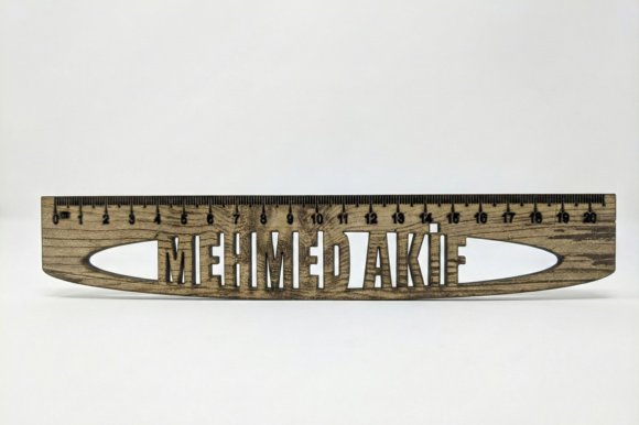 Kişiye Özel İsimli Ahşap Cetvel - 20 cm Öğrenci ve Okul Hediyesi - Lazer Kesim Kişiye Özel İsimli Ahşap Cetvel - 20 cm Öğrenci ve Okul Hediyesi - Lazer Kesim