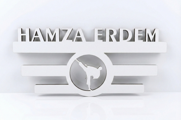 İsme Özel Lazer Kesim MDF Madalyalık - Karateci Duvar Dekoru ve Madalya Sergileme Standı İsme Özel Lazer Kesim MDF Madalyalık - Karateci Duvar Dekoru ve Madalya Sergileme Standı